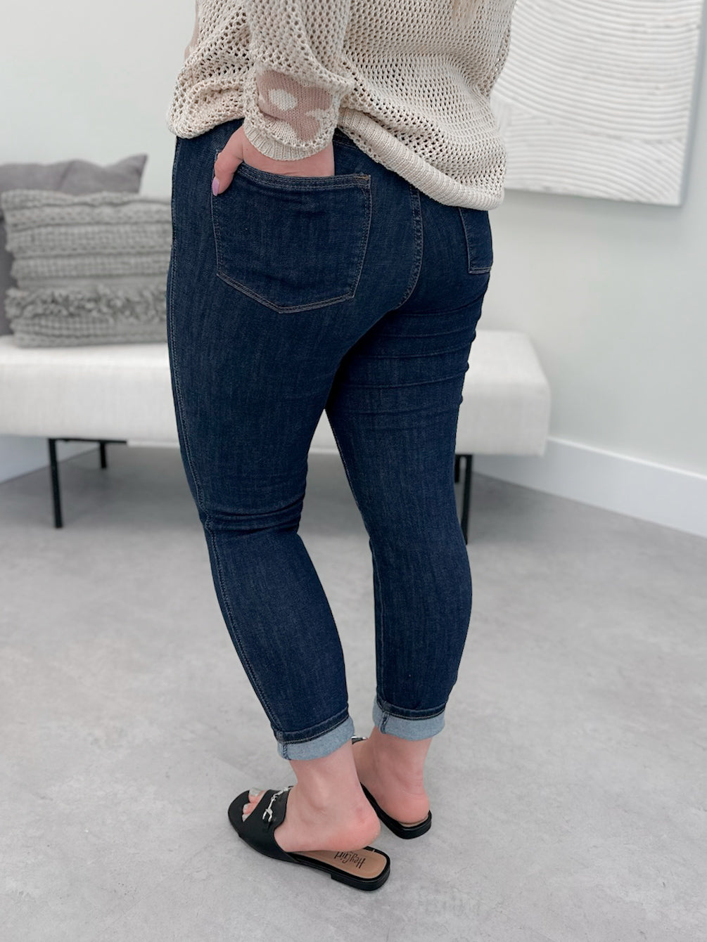 Fischer Tummy Control Dark Wash by Judy Blue