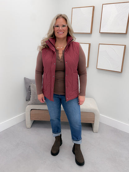 Remy Vest in Burgundy