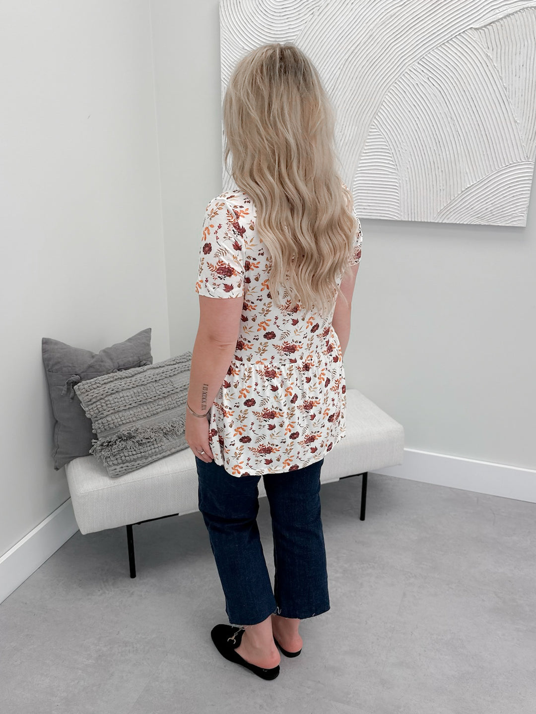 Noelle Top in Autumn Floral