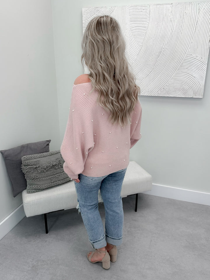 Pearly Sweater in Peony