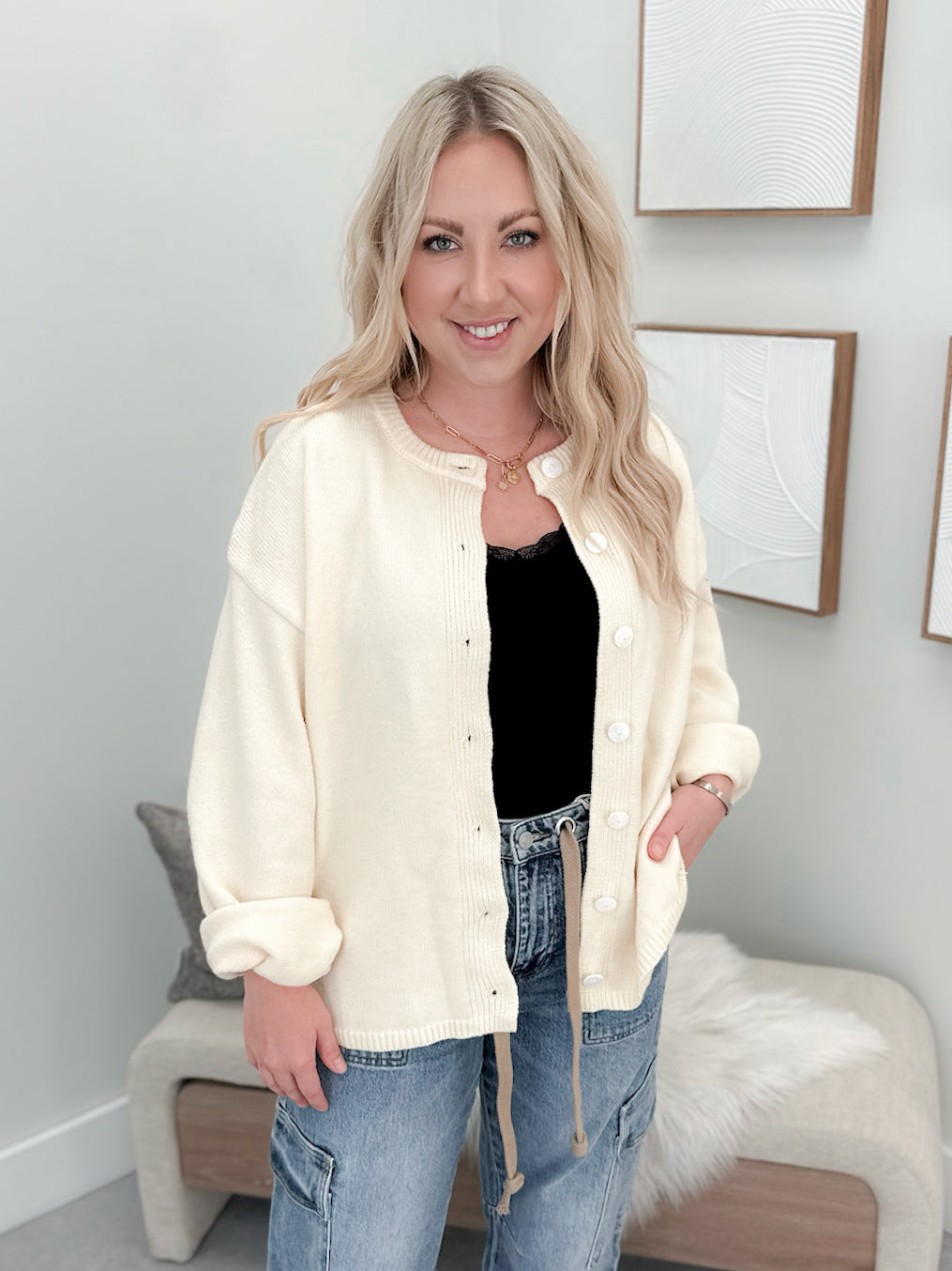 Jarek Cardigan in Butter