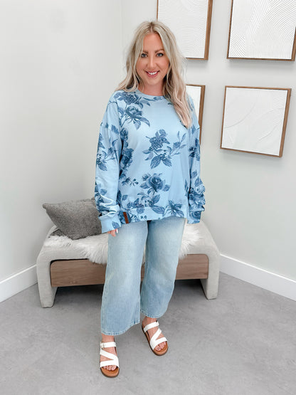 University Sideslit Pullover in Poolside by Ampersand Avenue