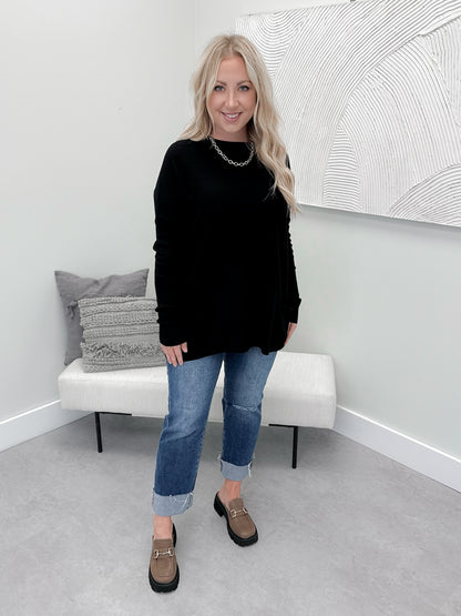 229 Pocket Sweater in Black by Twenty Nine The Label