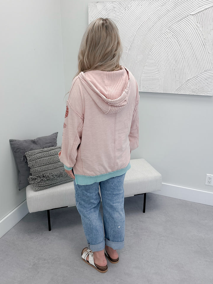 Pacifica Hoodie in Aqua Rose