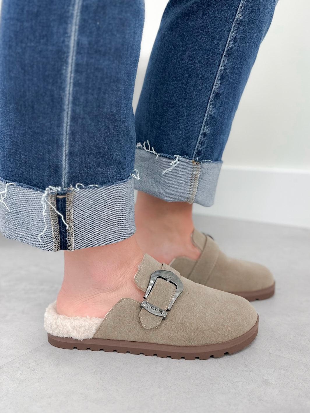 Sienna Cozy Mule in Taupe by Blowfish