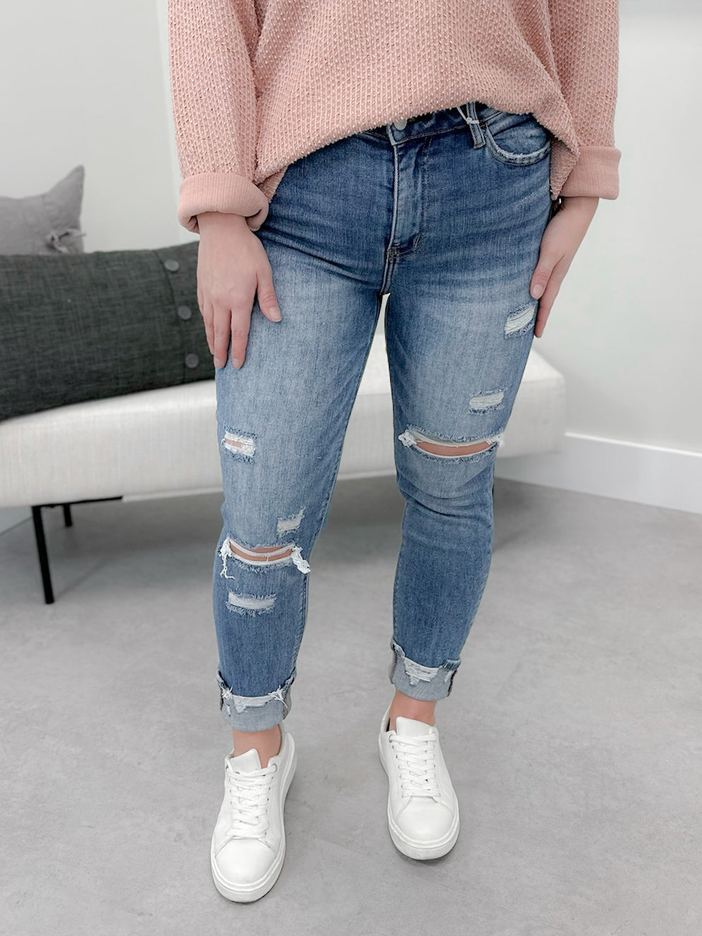 Skinny High Rise Comfort Stretch Jeans by Lovervet