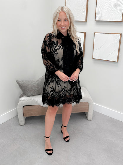 Jules Lace Dress in Black