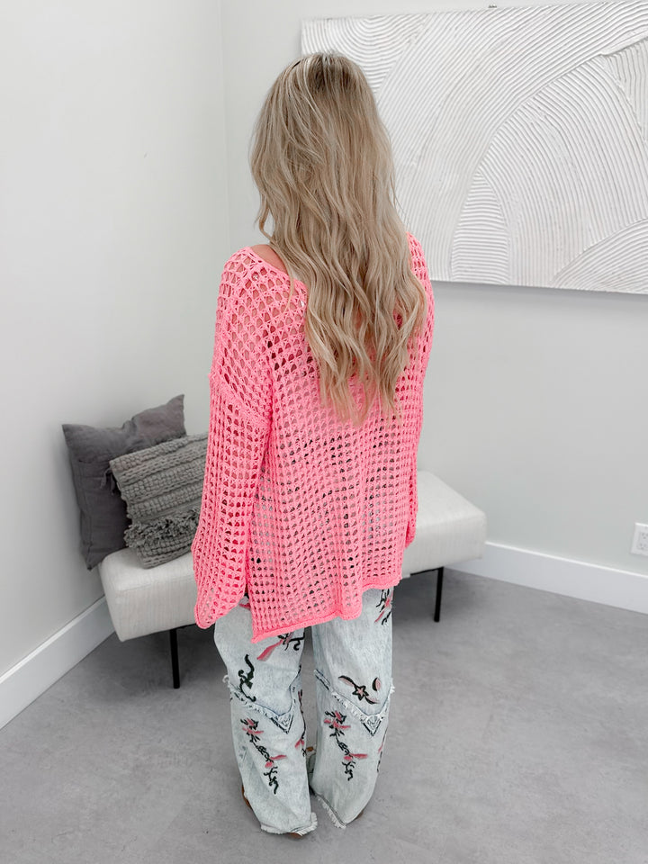 Camila Sweater in Peony Pink by Pol