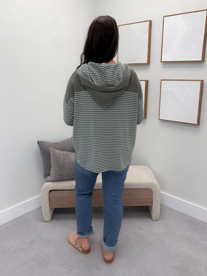 Maisy Button Up in Olive