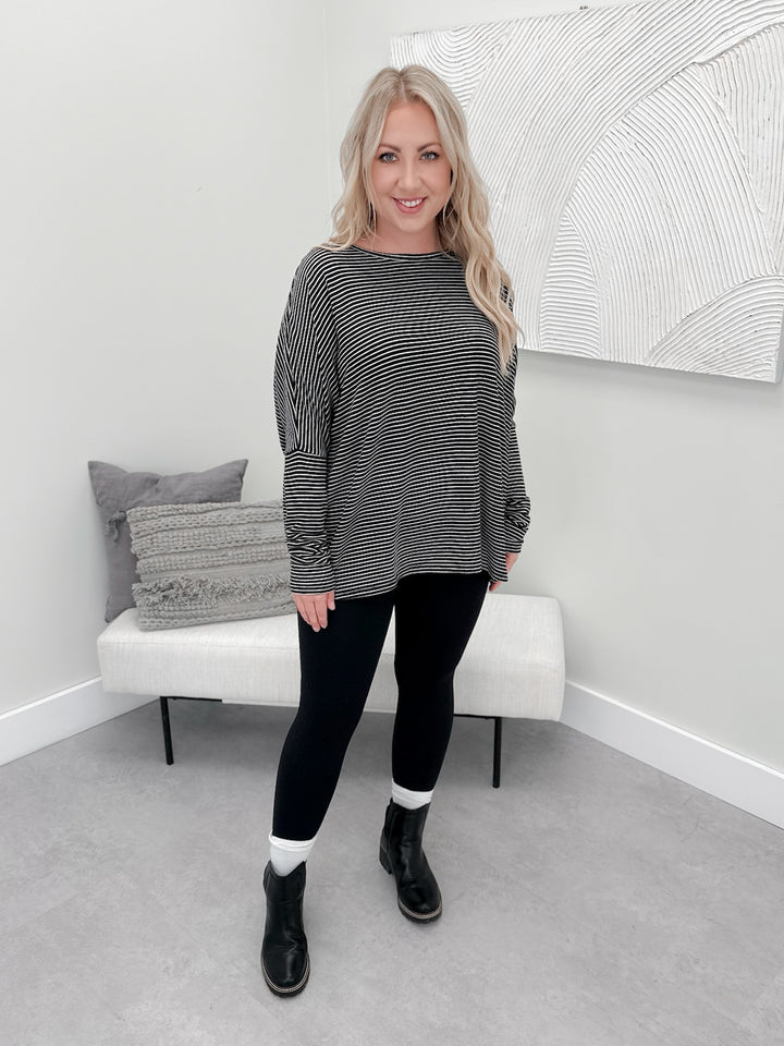 Inka Top in Striped Black