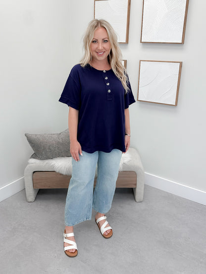 Good Day Tee in  Navy