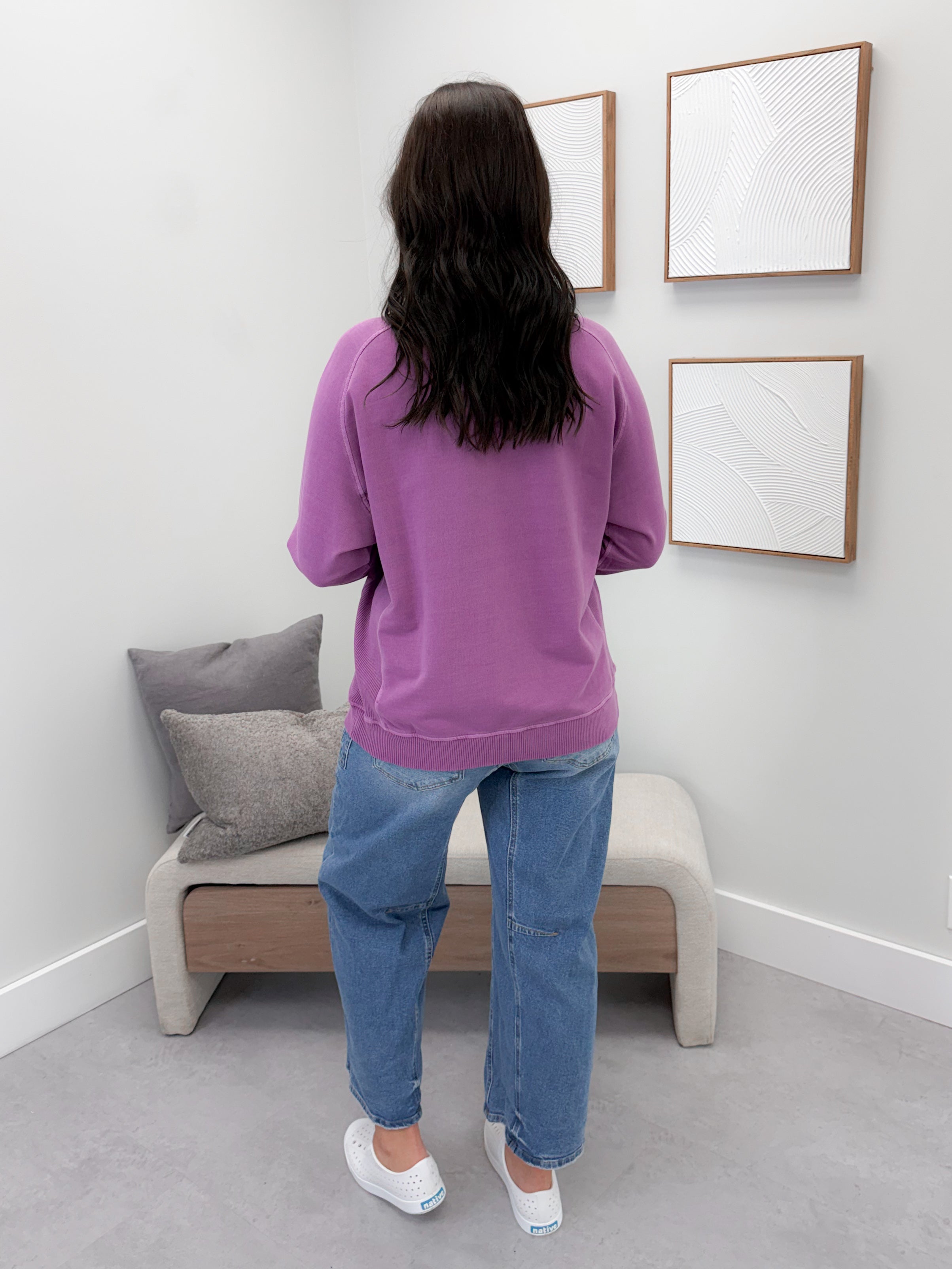 Keep It Simple Pullover in Plum