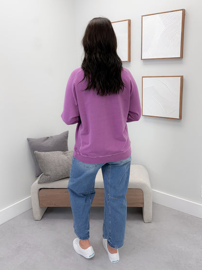 Keep It Simple Pullover in Plum