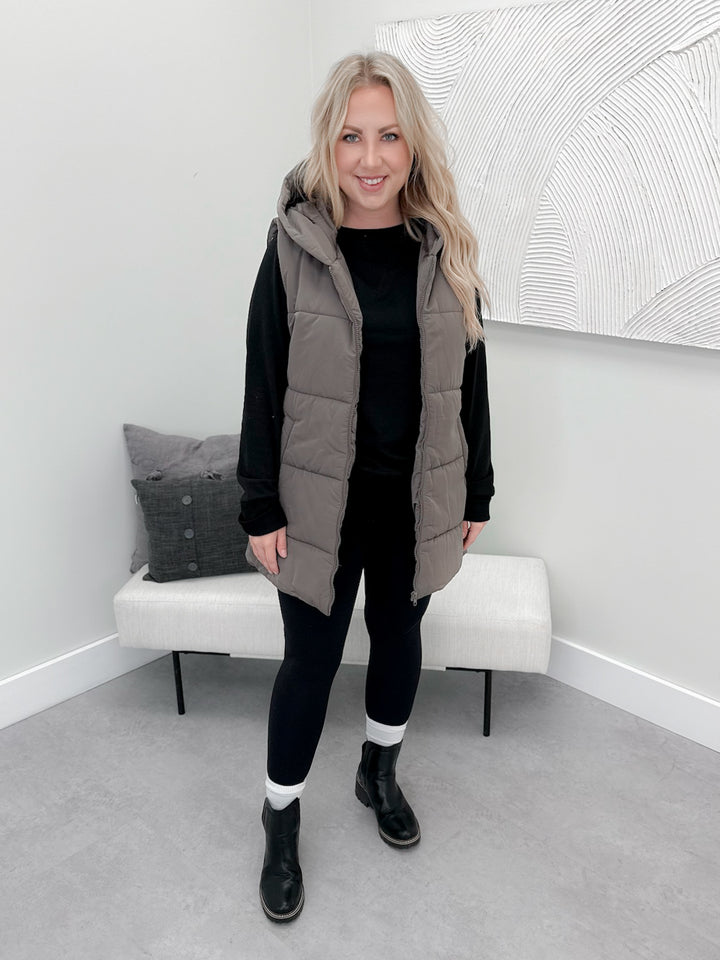 Tatum Vest in Gun Metal