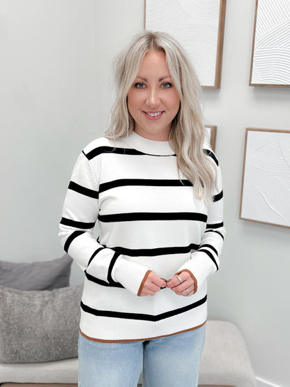 Chic Striped Sweater by Ampersand Ave