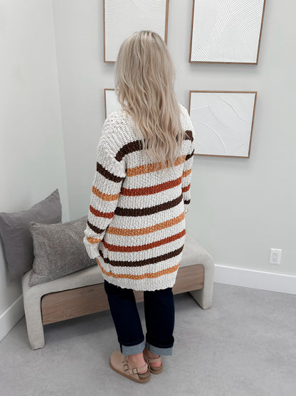 Fall Striped Cardigan