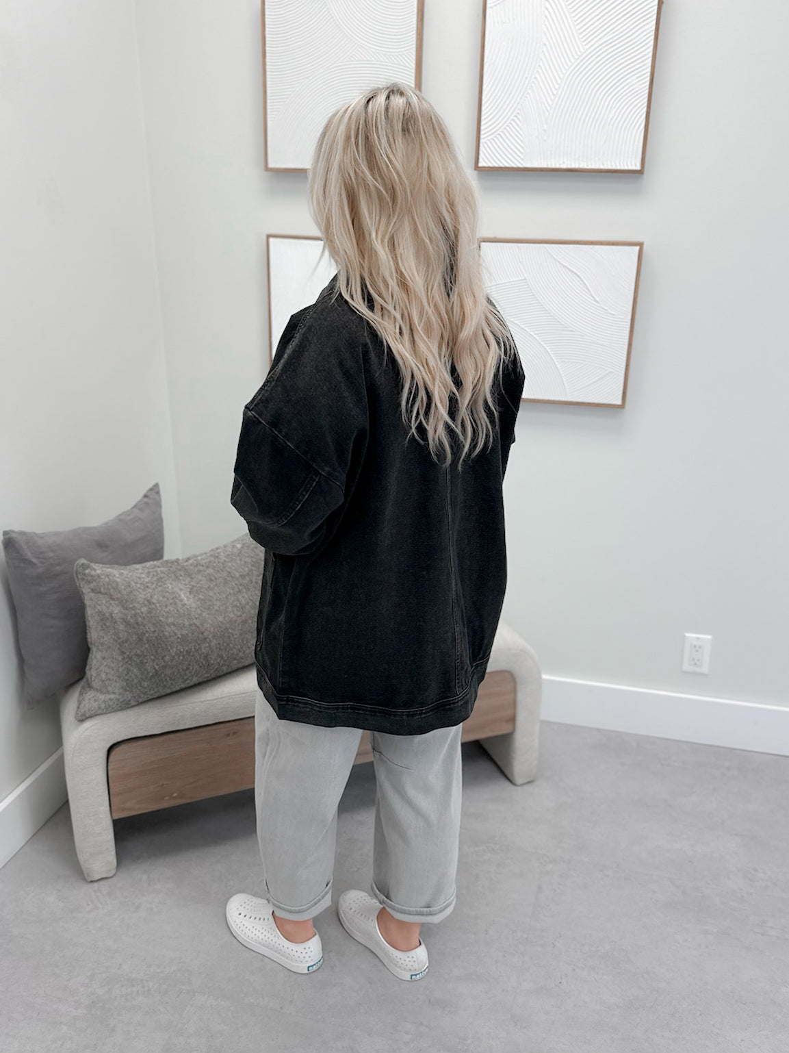 Sinead Jean Jacket in Washed Black
