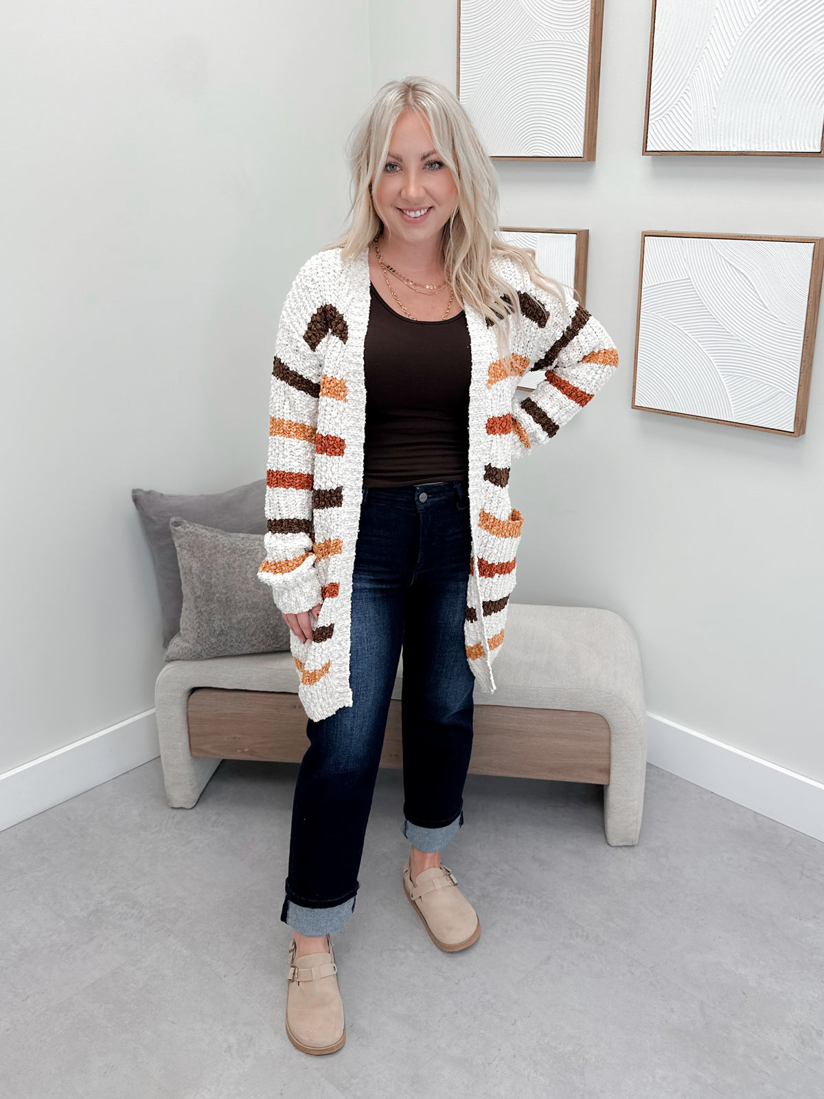 Fall Striped Cardigan