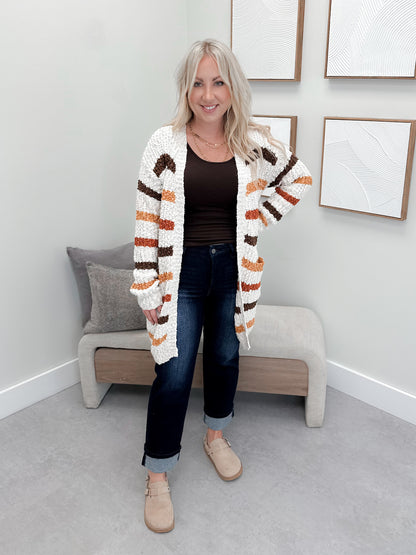 Fall Striped Cardigan
