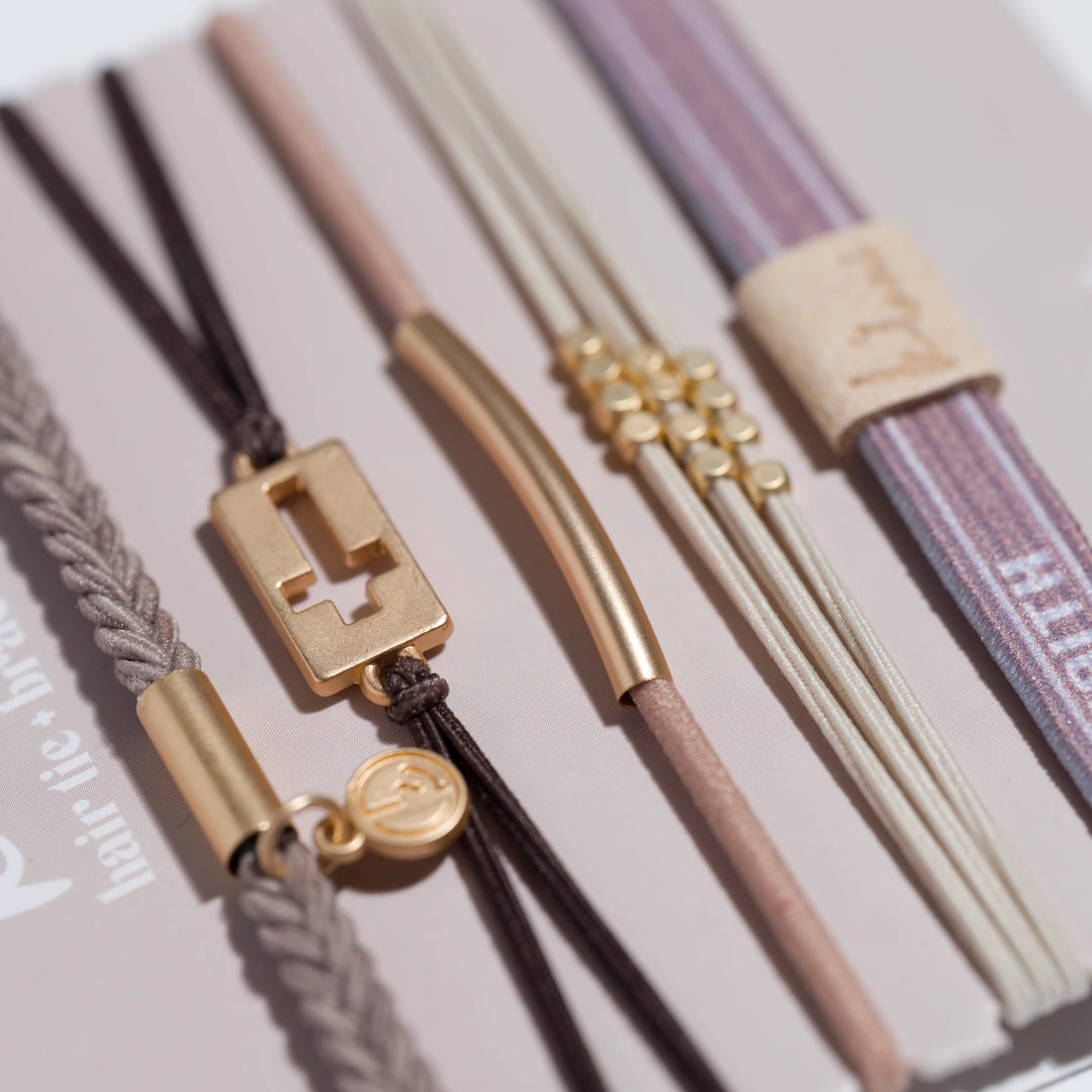 Faith Hair Tie Bracelet Set by K'lani