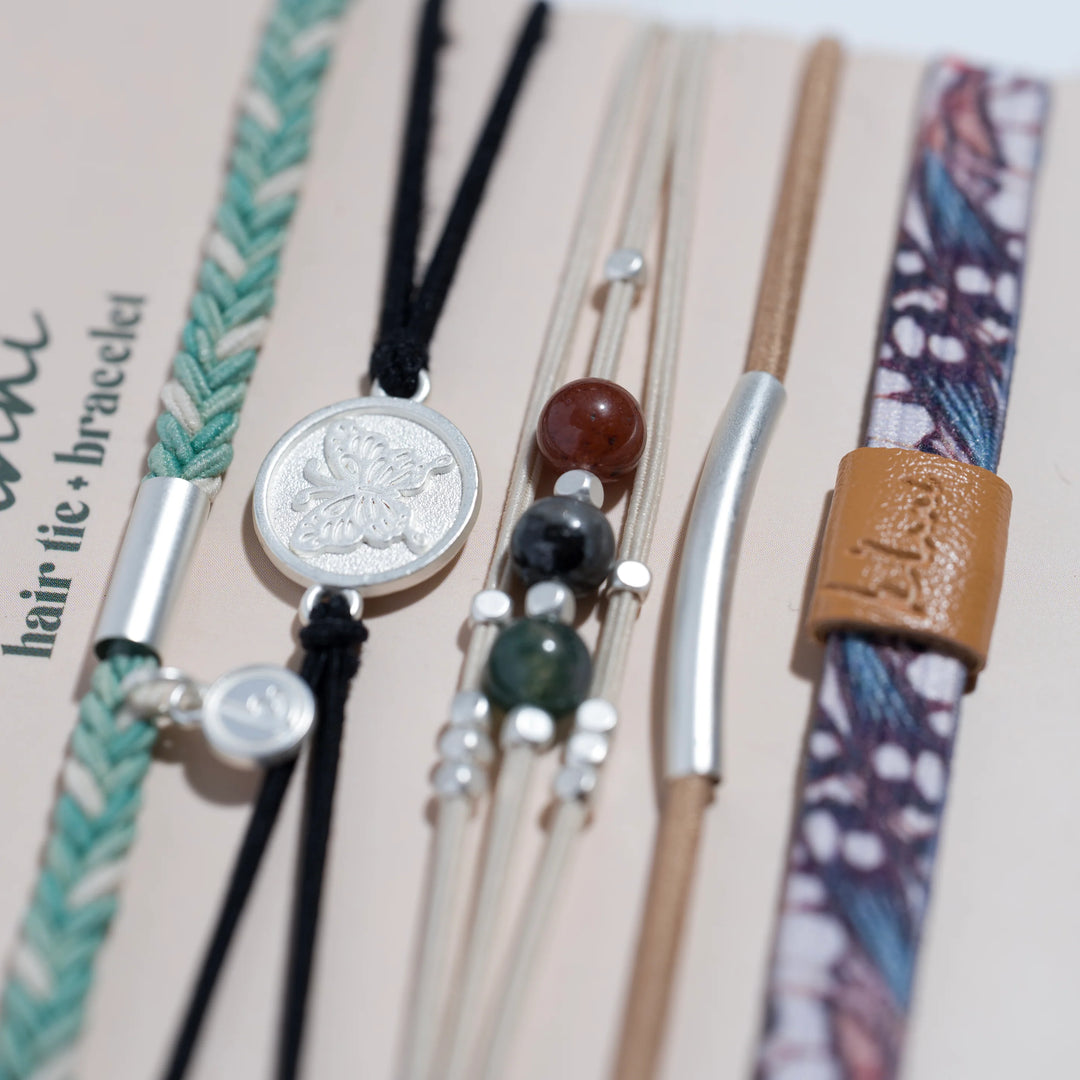 Flourish Hair Tie Bracelet Set by K'lani