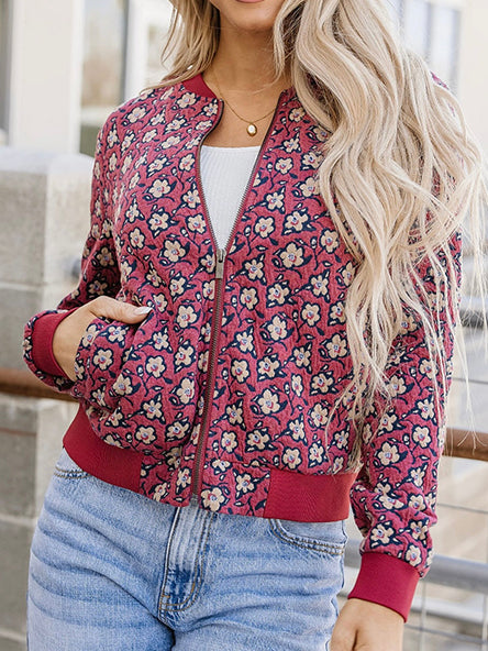 Flowerbomb-er Jacket in Wine by Ampersand Ave