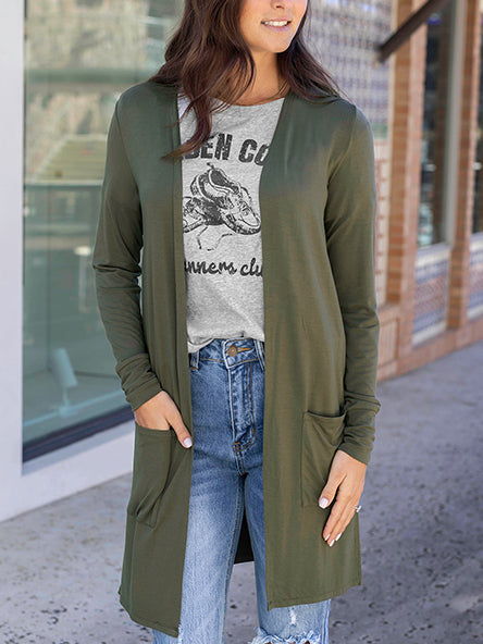 Casual Day Modal Cardigan in Olive by Grace & Lace