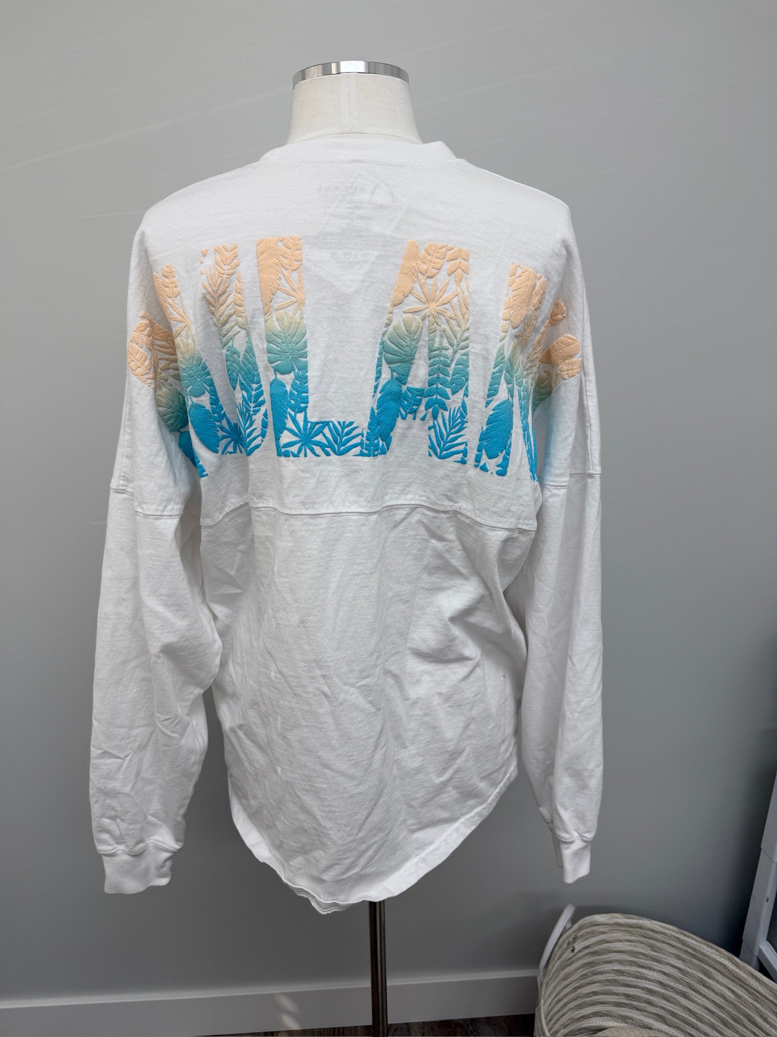 #34-  Spirit Jersey White Long Sleeve Size M