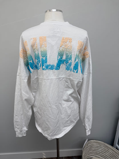 #34-  Spirit Jersey White Long Sleeve Size M