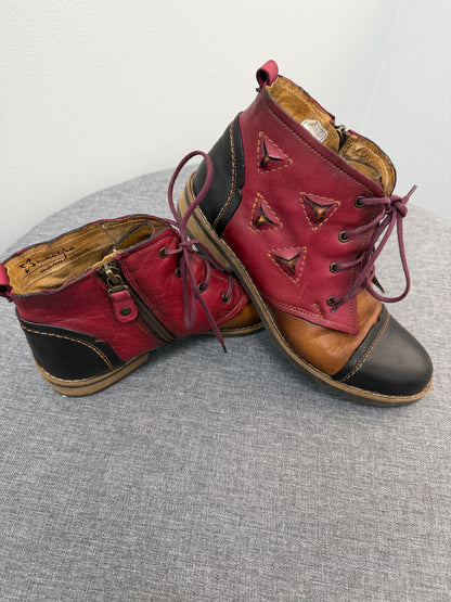 #225- Euro Leather Boots Size 37