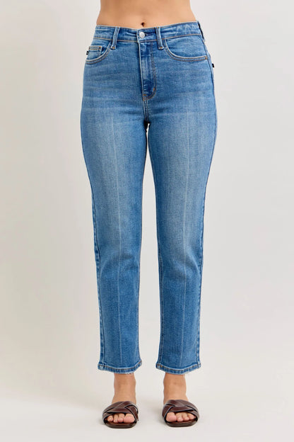 Mallory Ankle Straight High Rise Jeans by Judy Blue