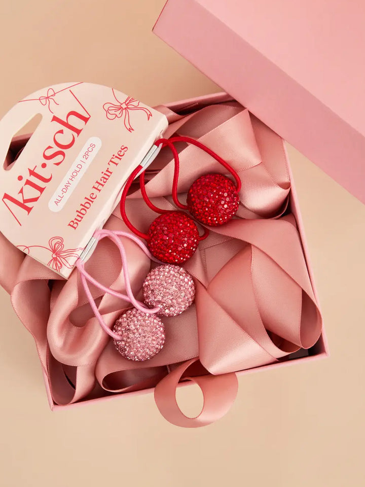 Holiday Bubble Hair Ties 2PC Set by Kitsch