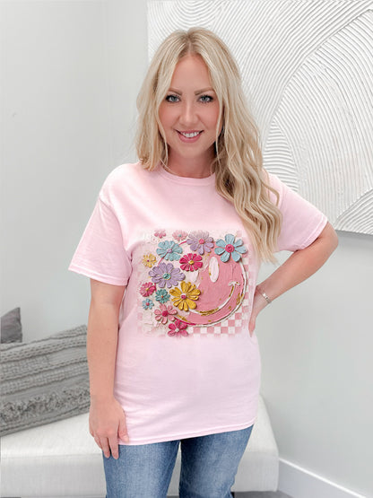 Smiley in Bloom Graphix Tee
