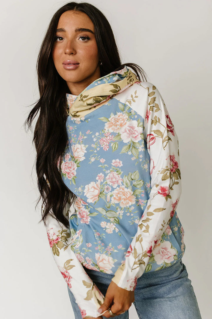 DoubleHood Sweatshirt in Secret Garden by Ampersand Avenue