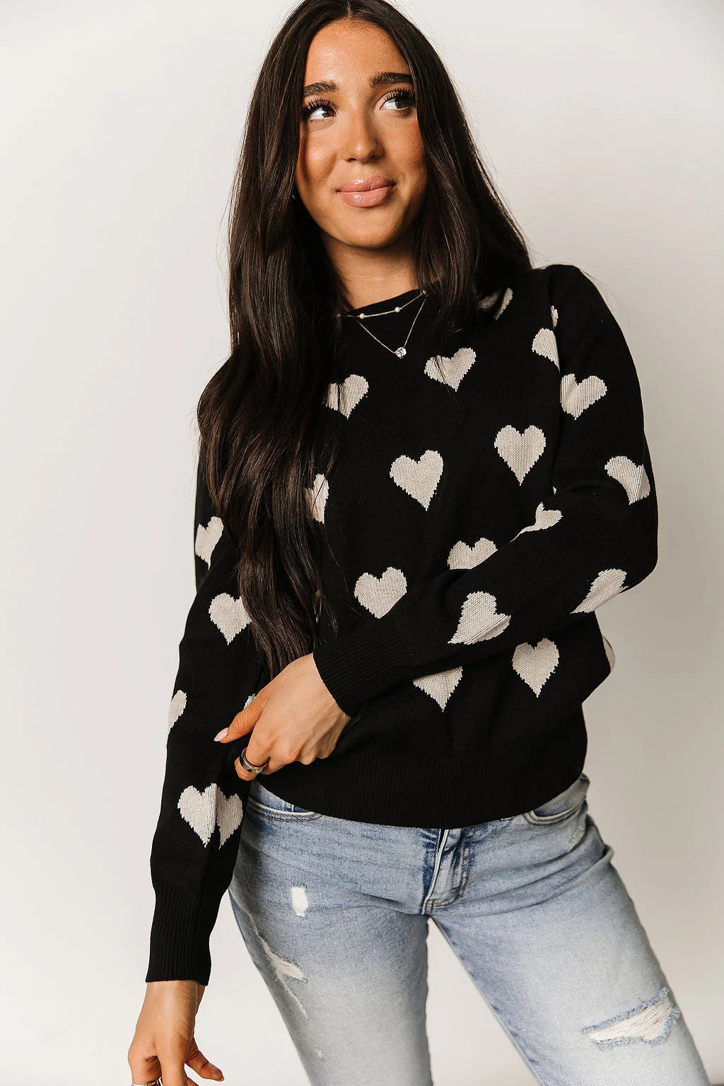 Love You, Mean It Sweater in Black by Ampersand Avenue