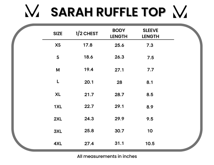 Sarah Ruffle Short Sleeve in Green Floral by Michelle Mae