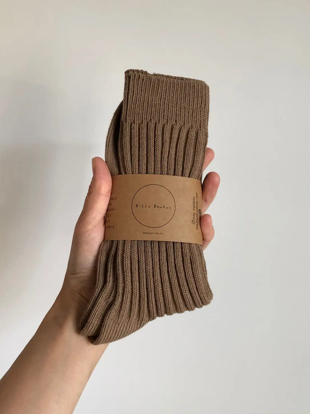 Ribbed Cotton High Socks