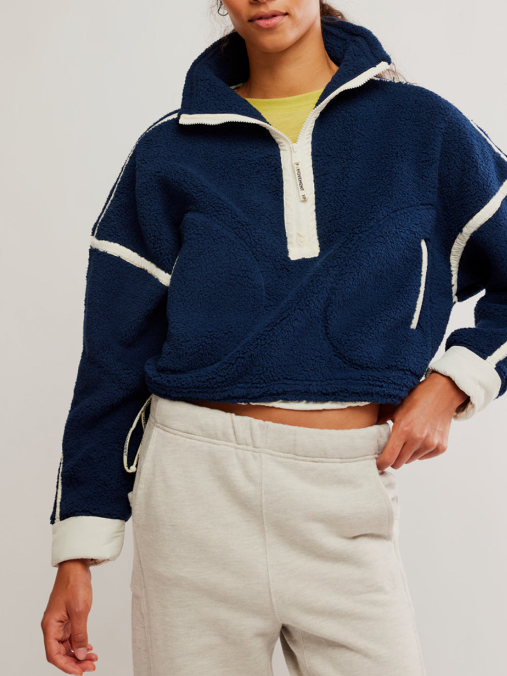 Mountain High Half-Zip in Navy Combo by Free People