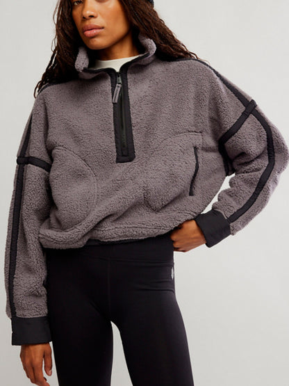Mountain High Half Zip in Gunmetal by Free People