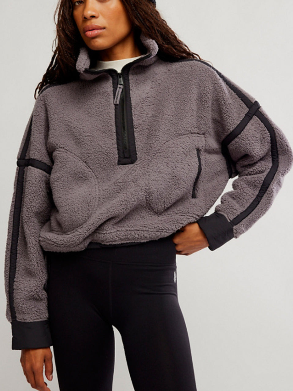 Mountain High Half Zip in Gunmetal by Free People