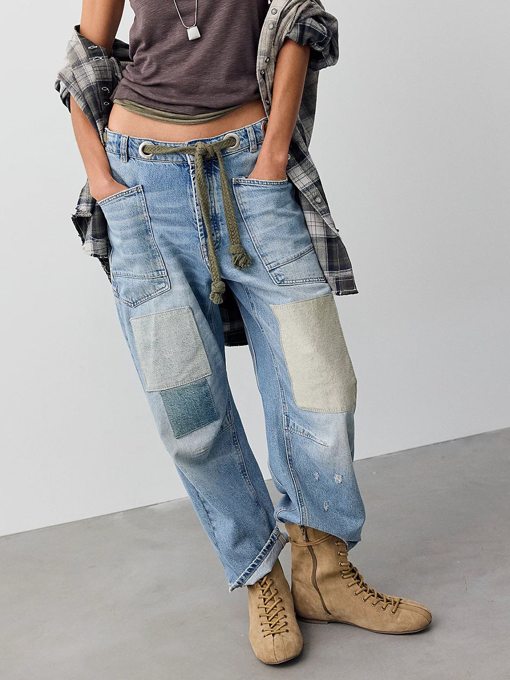Moxie Pull On Barrel Jeans By Free People