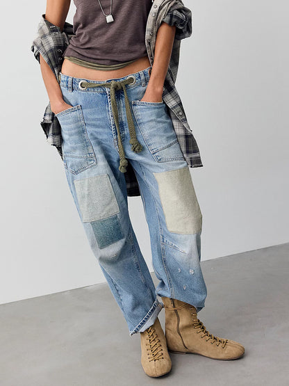 Moxie Pull On Barrel Jeans By Free People