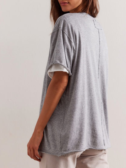 Nina Tee in Heather Grey by Free People