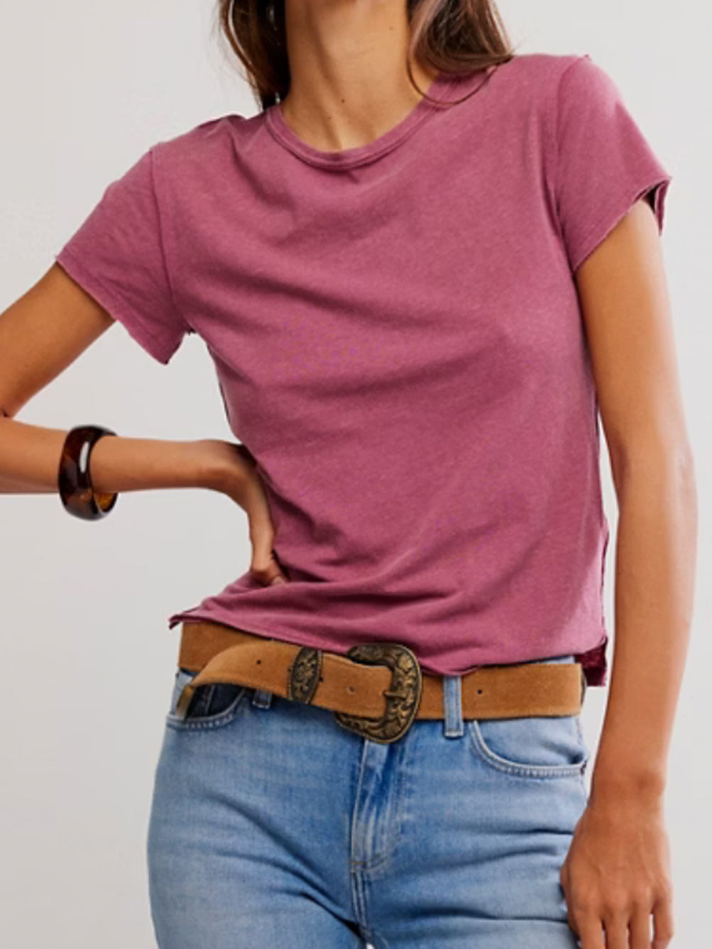 Nova Tee in Crushed Berry by Free People