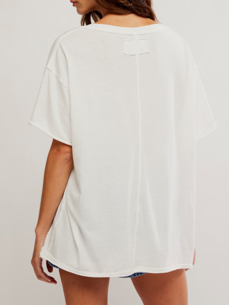 Nina V-Neck Tee in Ivory by Free People