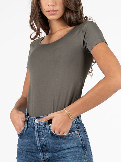 Bamboo Short Sleeve Mid Tee by C'est Moi