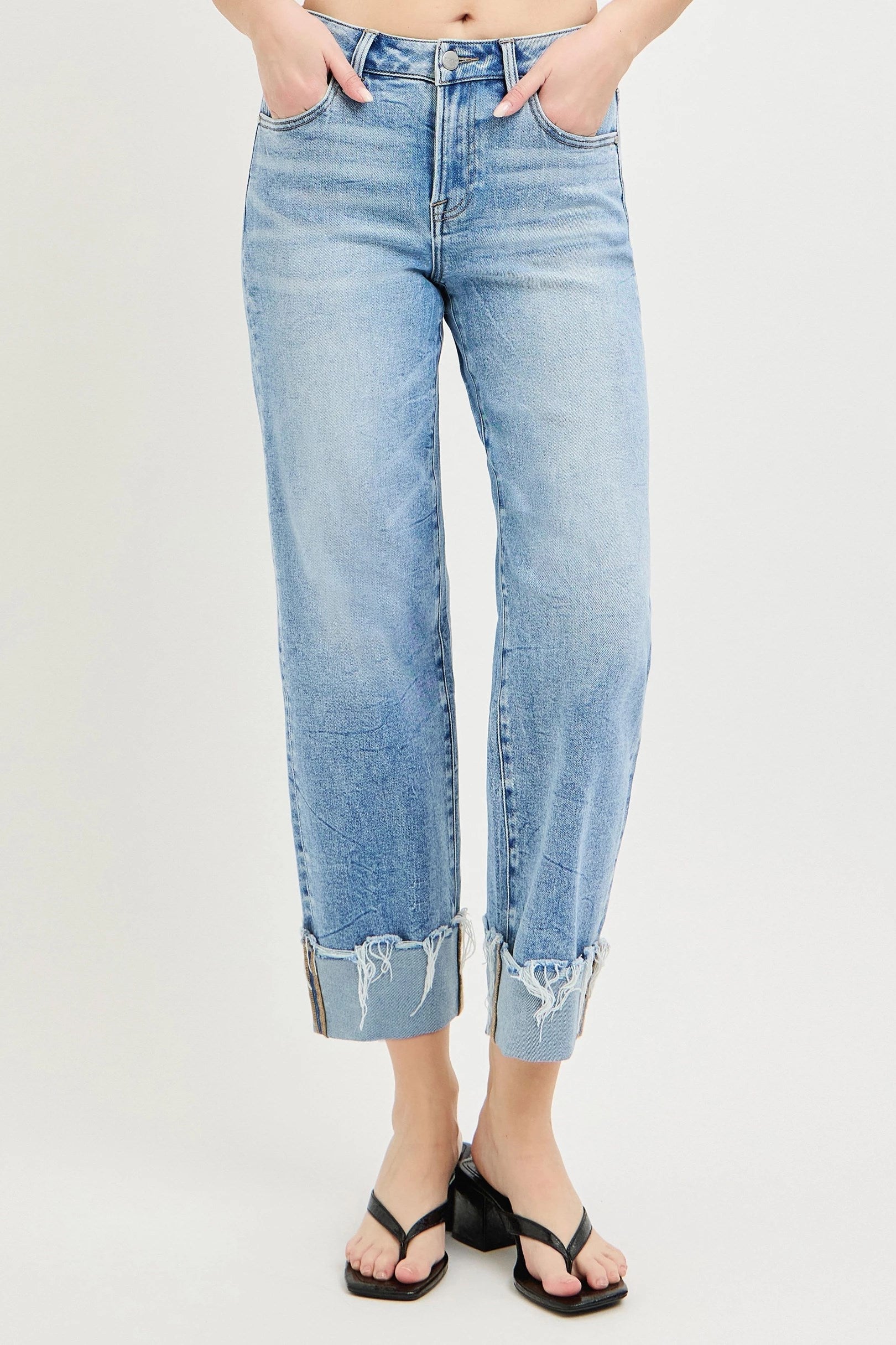 Cara High Rise Cuffed Jean by Risen