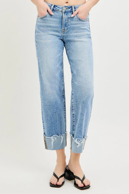 Cara High Rise Cuffed Jean by Risen