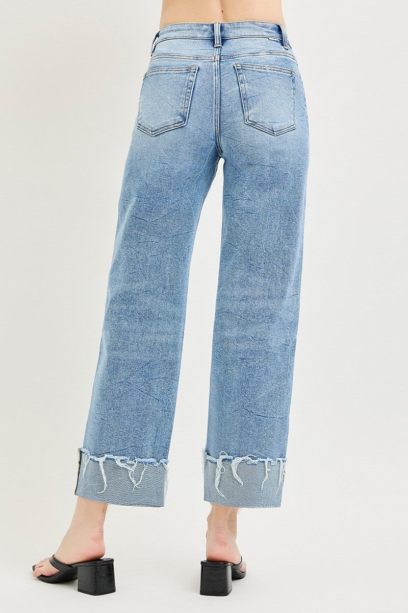 Cara High Rise Cuffed Jean by Risen