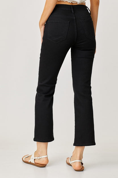 Sanne Mid Rise Jeans in Black by Risen